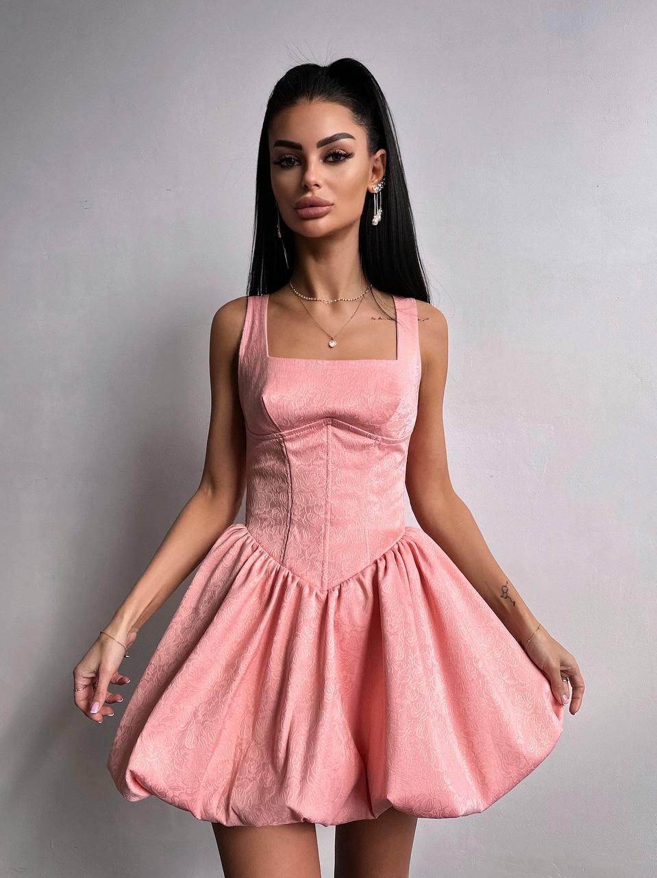 Красива жіноча корсетна сукня с пишною спідницею-балон Smb9335