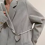 Сотуар бодічейн кольє на одяг через плече перлове ланцюжок тіло і шию з серцем Fashion Jewerly, фото 2