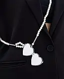 Сотуар бодічейн кольє на одяг через плече перлове ланцюжок тіло і шию з серцем Fashion Jewerly, фото 4