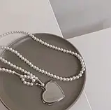 Сотуар бодічейн кольє на одяг через плече перлове ланцюжок тіло і шию з серцем Fashion Jewerly, фото 6