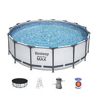 Каркасный бассейн Bestway 56438 457х122 см круглый для семьи с фильтром и лестницей
