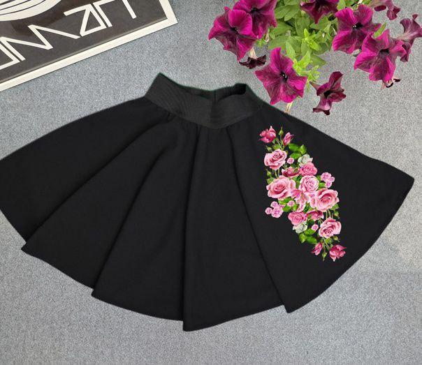 Спідниця для дівчинки принт вишиванка Кіра, розміри 110 по 158