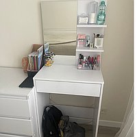 Столик із дзеркалом та висувною скринькою, туалетний столик 60х40х145см, трюмо для спальні пром з вибором кольору ДСП