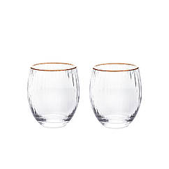 Набір із 2 склянок для напоїв 9х10.4 см/470 мл зі скла Fissman