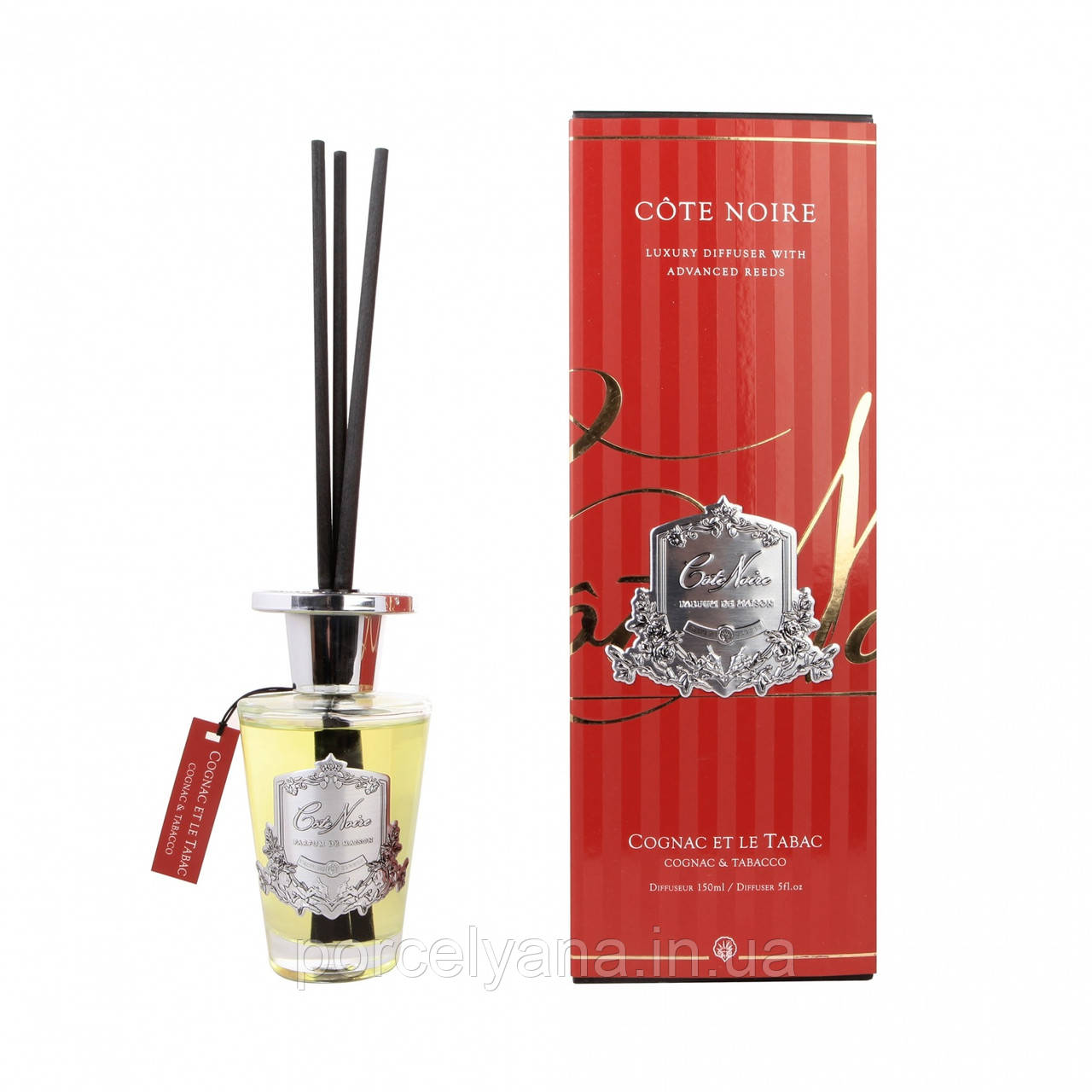 Аромадифузор Cote Noire Cognac et le Tabac срібло 150 мл, фото 1