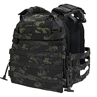 Плитоноска А.Т.А.К.А. Plate Carrier "Архангел EVO", размер M, SOF, Multicam Black, тактический жилет для броне