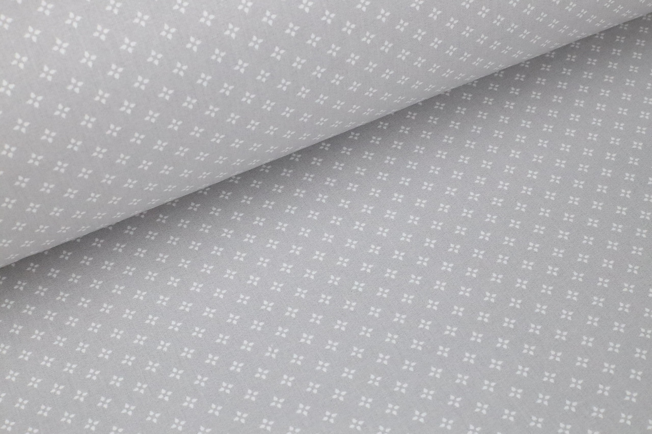 Ранфорс 240 см Міні ромбики на сірому