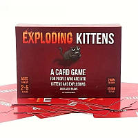 Вибухові кошенята настільна гра англійською мовою Exploding Kittens Карткова гра для всієї сім'ї дітей і дорослих сім'ї eng