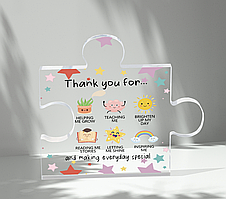 Подарунковий набір вчительці англійської мови на день вчителя Подарунок акриловий Пазл оригінальні подарунки eng