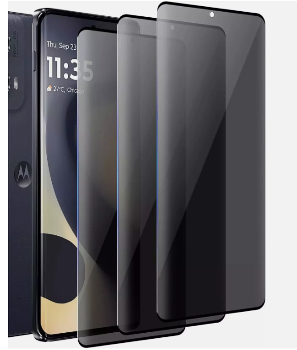 Захисне скло 3 шт CDK для Motorola Edge (2023) / Edge 40 | 3D Антишпион Full Glue (020544) (black)