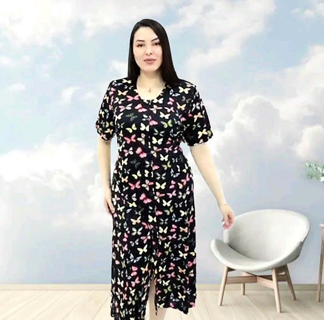 Халат плаття на ґудзиках великого розміру, фото 1