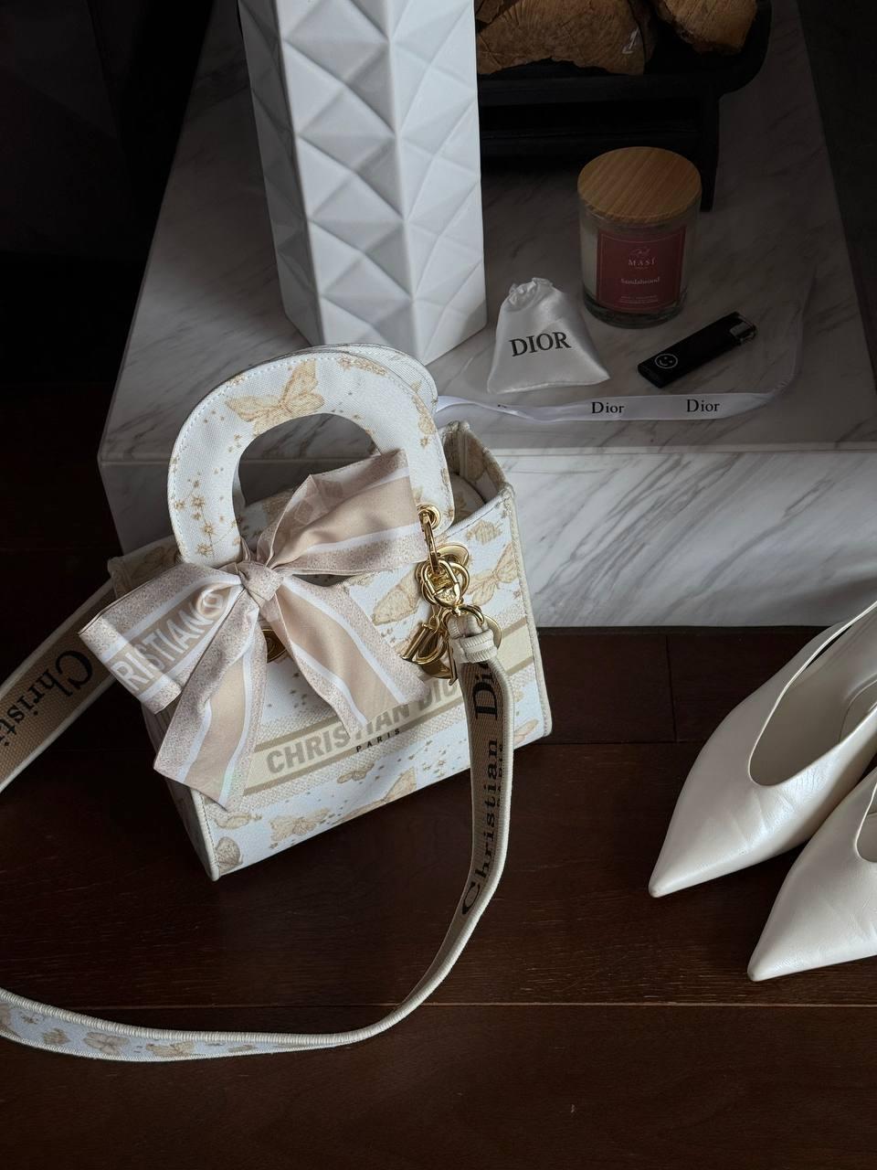 Christian Dior Medium Lady D-Lite Bag Yellow  [оригінальна коробка] 25х21х9