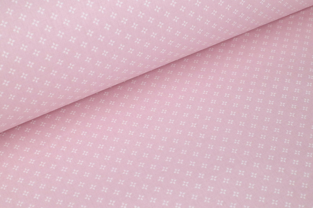 Ранфорс 240 см Міні ромбики на рожевому