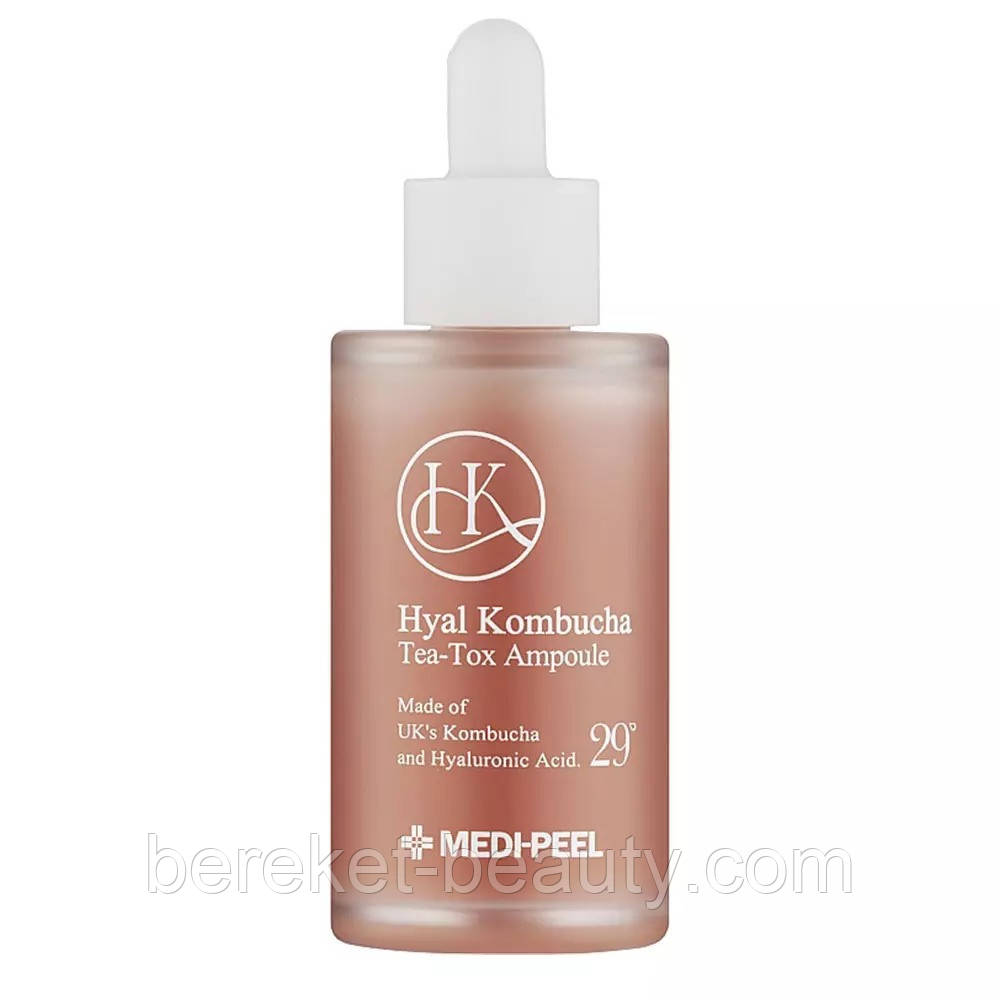 Сироватка для обличчя зволожуюча з комбучею Medi-Peel Hyal Kombucha Tea-Tox Ampoule 50 ml