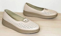 Балетки жіночі літні шкіряні від виробника модель ЛОН25-90