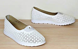 Балетки жіночі літні шкіряні від виробника модель ЛОН25-90-1