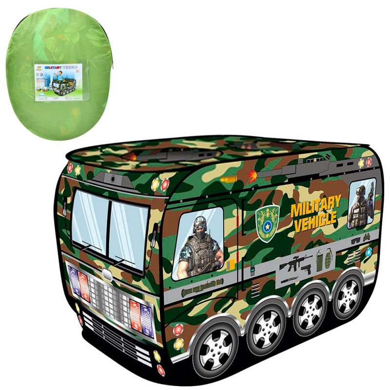 Дитячий ігровий намет MR 1111, військова техніка 110-70-70 см, фото 1