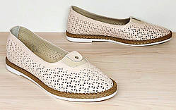 Балетки жіночі літні шкіряні від виробника модель ЛОН25-90-5