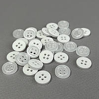 10 шт. - Ґудзики сорочкові Ø-11мм - білий холодний