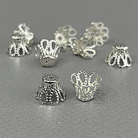 20 грам (45-50шт D-1,5 см) обійми для намистин, сріблястий колір