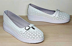 Балетки жіночі літні шкіряні від виробника модель ЛОН25-У-5