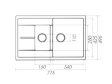 Гранітна мийка для кухні Platinum 7850W TOSKANA матова Беж, фото 7