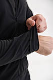 Чоловічий спортивний костюм на блискавці з капюшоном із двонитки весна-осінь чорний Moor-p, фото 6
