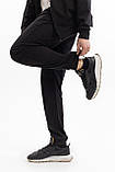 Чоловічий спортивний костюм на блискавці з капюшоном із двонитки весна-осінь чорний Moor-p, фото 7