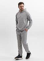 Чоловічий спортивний костюм худі з капюшоном із двонитки весна-осінь сірий Moor-p