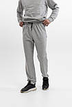 Чоловічий спортивний костюм худі з капюшоном із двонитки весна-осінь сірий Moor-p, фото 4