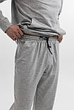 Чоловічий спортивний костюм худі з капюшоном із двонитки весна-осінь сірий Moor-p, фото 7