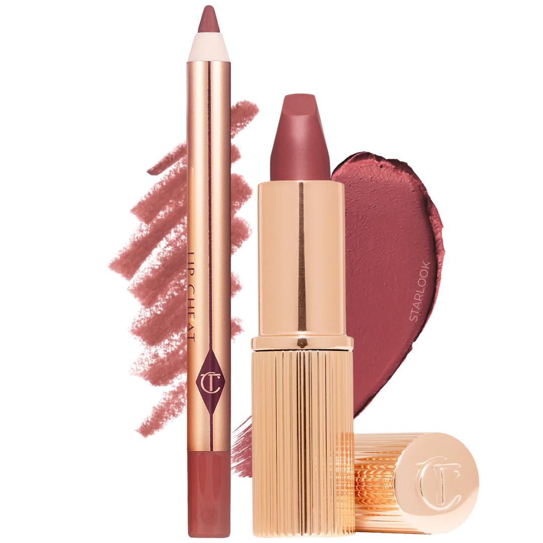 Олівець для губ + помада Charlotte Tilbury Mini Pillow Talk 2 Medium Lipstick & Liner Set 0.8 г + 1.5 г