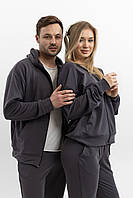 Парні спортивні костюми для пари однакові для закоханих він і вона на блискавці весна-осінь графіт Moor-p