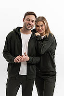 Парні спортивні костюми для пари однакові для закоханих він і вона на блискавці весна-осінь хакі Moor-p