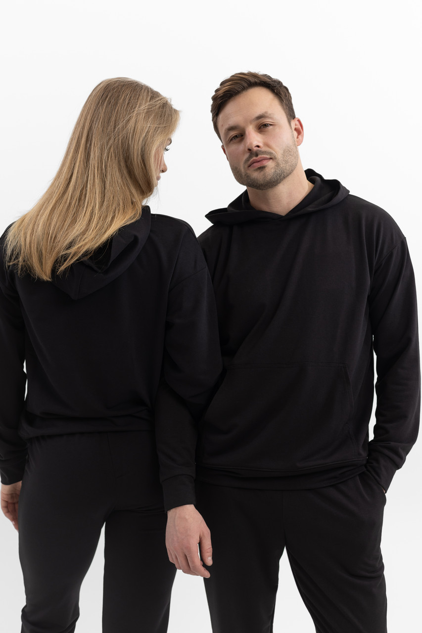 Парні спортивні костюми худі для пари однакові для закоханих він і вона весна-осінь чорний Moor-p, фото 1