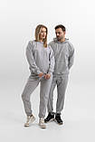 Парні спортивні костюми худі для пари однакові для закоханих він і вона весна-осінь сірий Moor-p, фото 6
