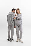 Парні спортивні костюми худі для пари однакові для закоханих він і вона весна-осінь сірий Moor-p, фото 7