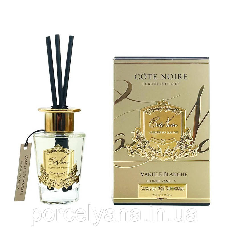 Аромадифузор Cote Noire Vanille Blanche золото 90 мл, фото 1