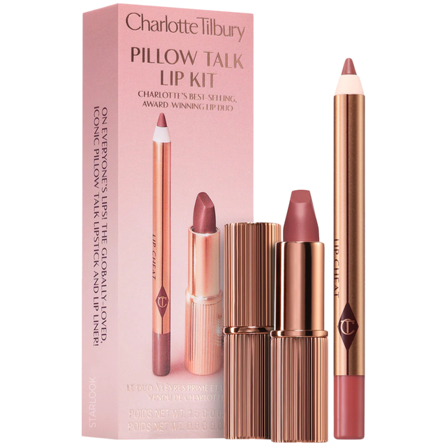Charlotte Tilbury Mini Pillow Talk 2 Medium Lipstick & Liner Set