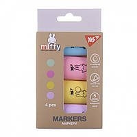 Набір маркерів текстових клиновидних 4 кольори Miffy YES, 391093