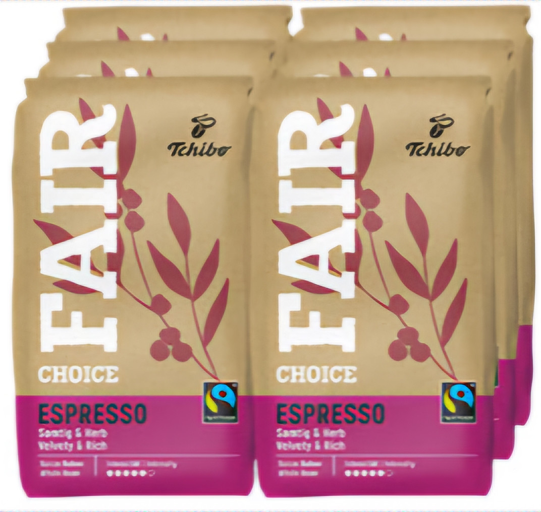 Кава в зернах Tchibo FAIR CHOICE ESPRESSO 1000г, 60/40 Німеччина