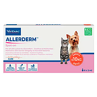 Virbac Allerderm Spot-On (Вірбак Алердерм Спот-Він) краплі для собак і котів до 10 кг під час дерматозу 6х2 мл