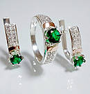 Срібний комплект з золотими накладками, фото 3