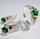 Срібний комплект з золотими накладками, фото 5