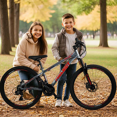 Спортивний велосипед для підлітків corso гірський дитячий велик для хлопчиків дівчаток 26 дюймів 21 швидкість