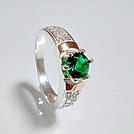 Срібна каблучка с золотими пластинами, фото 4