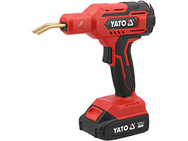 Паяльник для пластика YATO акумул. Li-Ion 18 В 2 АГод, 60 Вт, макс. t= 500ºC у футлярі з обладнанням Baumar - Порадуй Себя