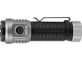 Ліхтар ручний діодний YATO від акумул. Li-PO 3,7 В 2 АГод, 20 Вт, 7 реж- 2000/ 1200/ 600/ 250/100 Lm Baumar - Порадуй Себе