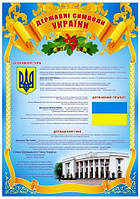 Державні символи України  48х68 см (щільний крейдований папір)