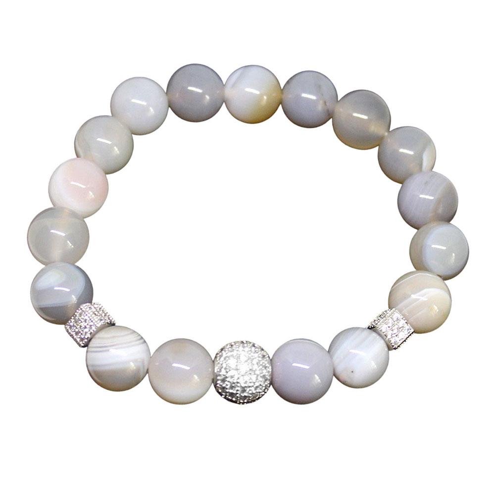 Браслет Сірий Мадагаскарський Агат, фото 1